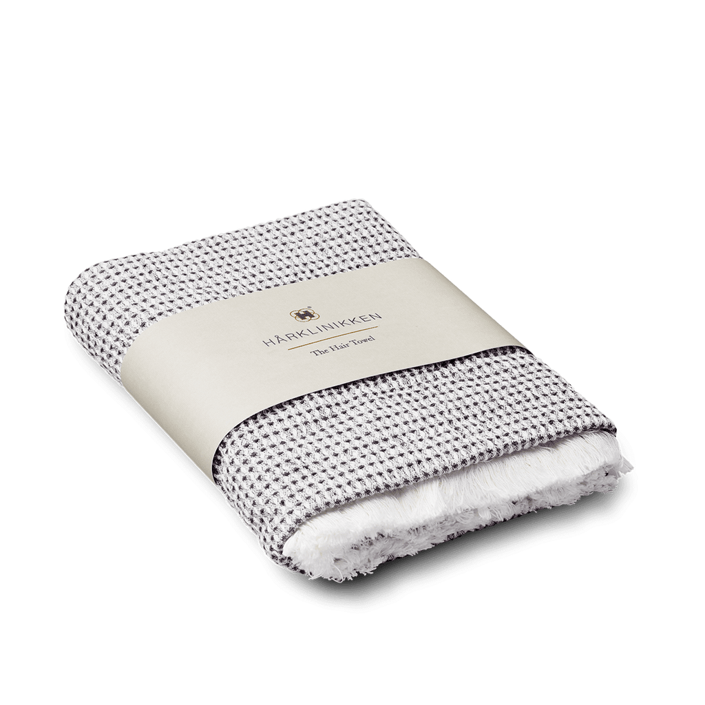 Product Pack Shot Harklinikken Hair Towel with sleeve packaging